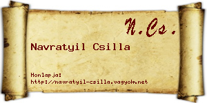 Navratyil Csilla névjegykártya